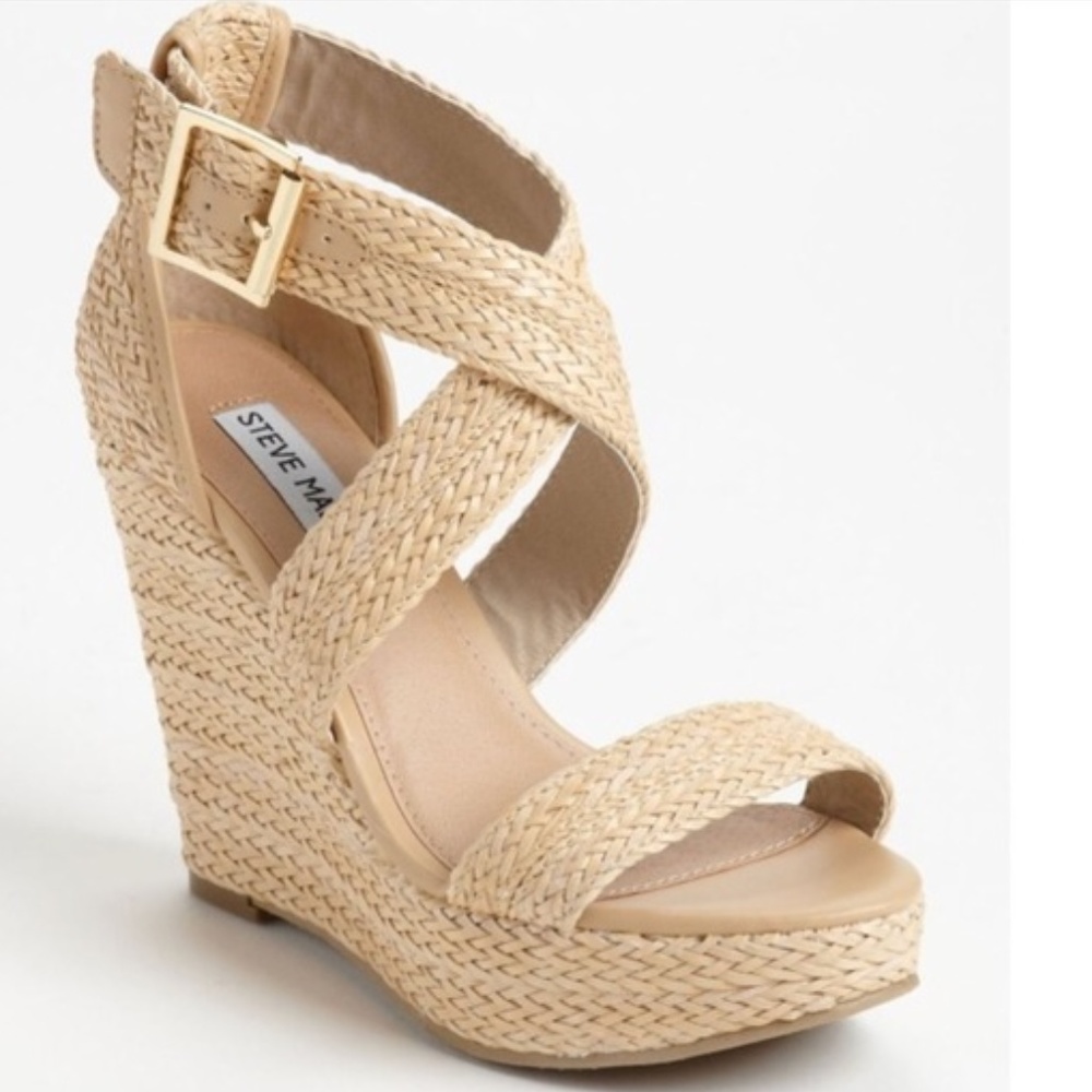 steve madden haywire espadrille tan wedge